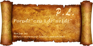 Porpáczy László névjegykártya